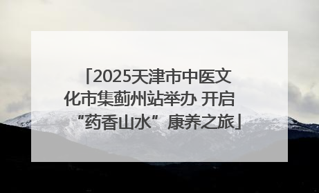 2025天津市中医文化市集蓟州站举办 开启“药香山水”康养之旅
