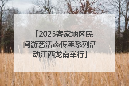 2025客家地区民间游艺活态传承系列活动江西龙南举行