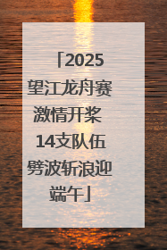 2025望江龙舟赛激情开桨 14支队伍劈波斩浪迎端午