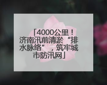 4000公里！济南汛前清淤“排水脉络”，筑牢城市防汛网