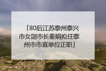 80后江苏泰州泰兴市女副市长秦娟拟任泰州市市直单位正职