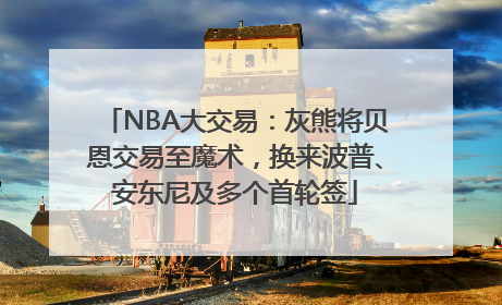 NBA大交易：灰熊将贝恩交易至魔术，换来波普、安东尼及多个首轮签